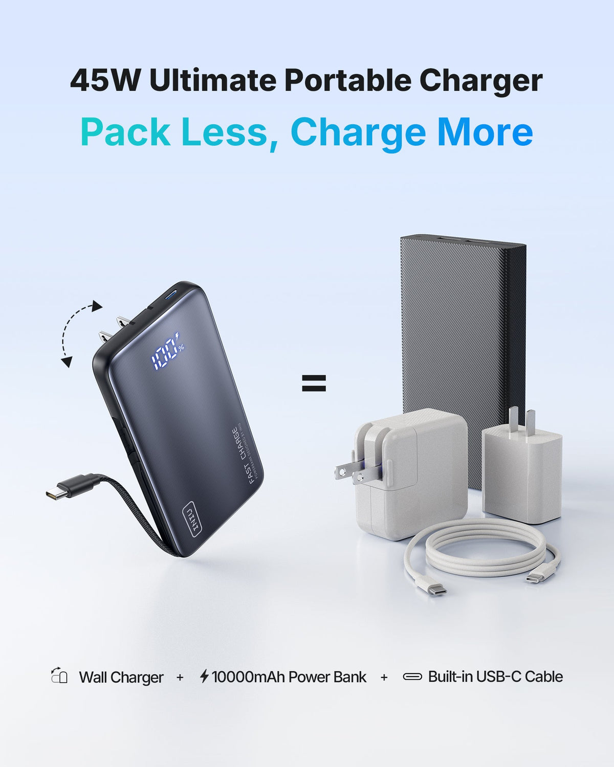 INIU Multi Power Bank 10000mAh 45W