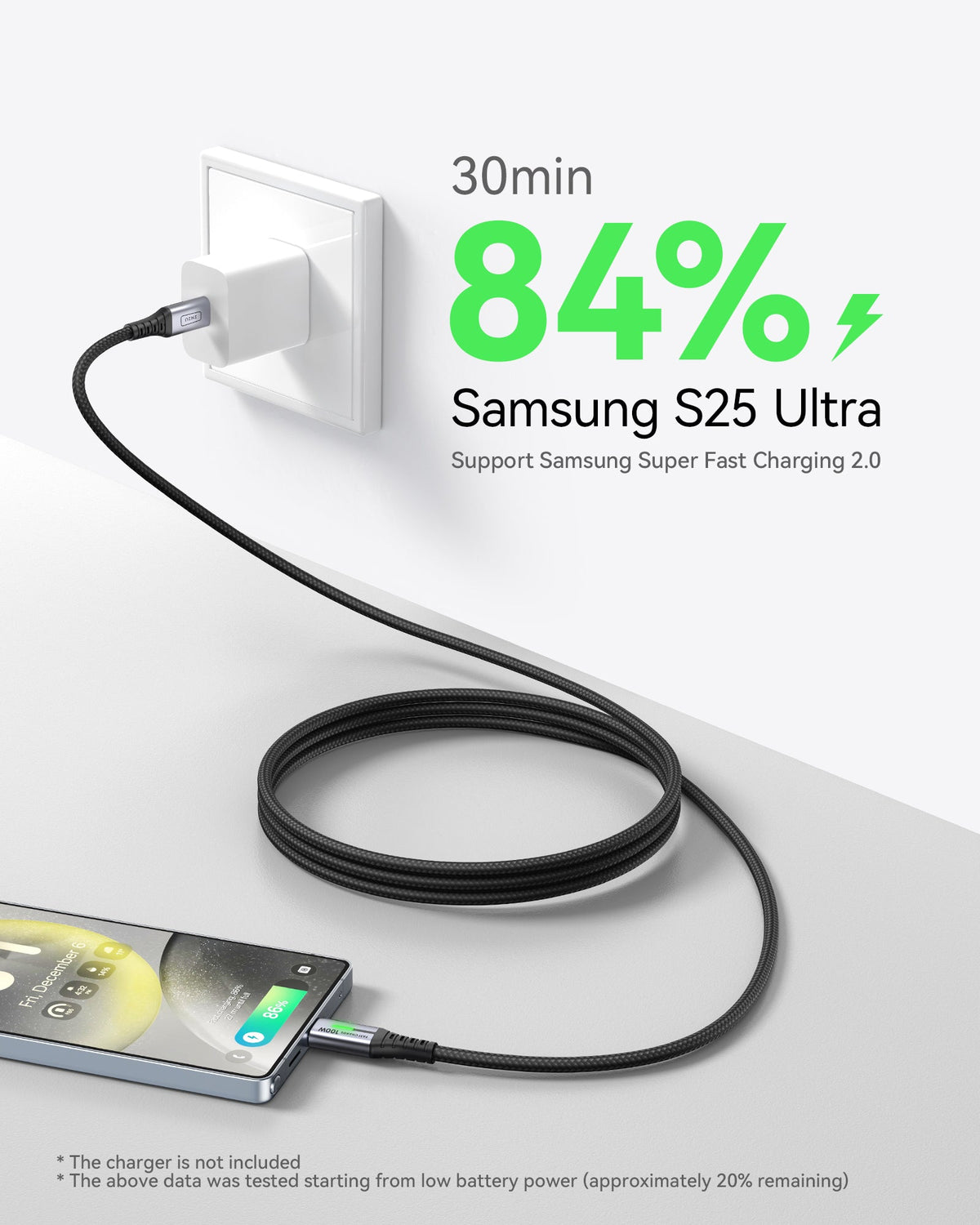 INIU D5CC 100W USB C to C Cable (3.3ft, 1-Pack)