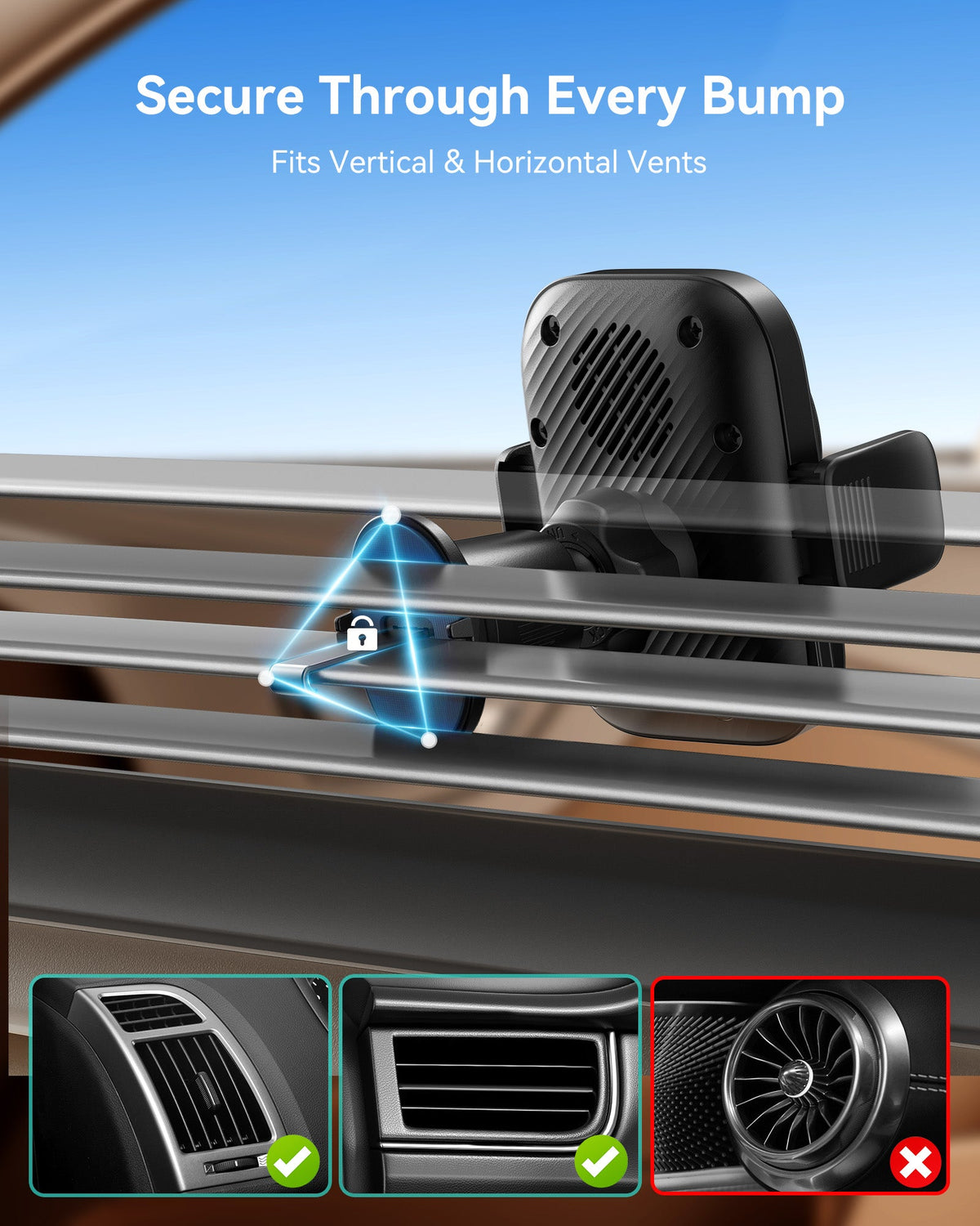 INIU SnapGo V11 Qi2 15W Magnetic Wireless Car Charger
