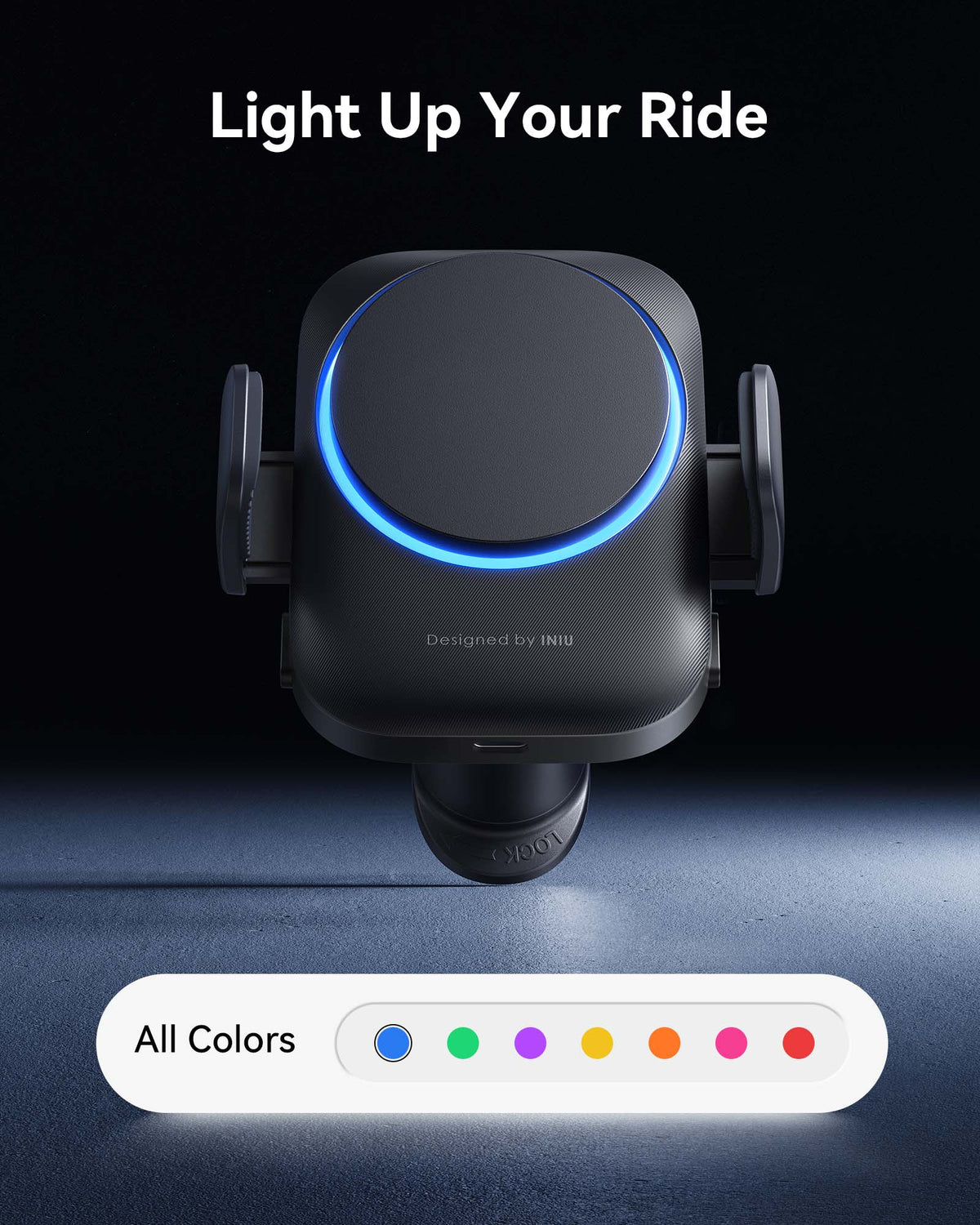 INIU SnapGo V11 Qi2 15W Magnetic Wireless Car Charger Black