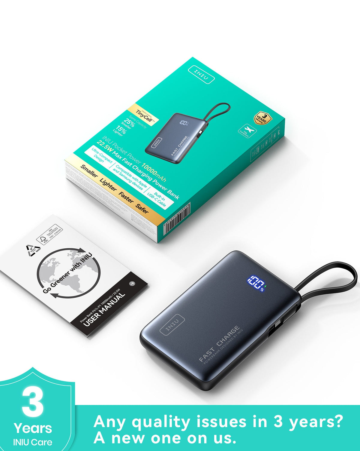 INIU Carry Power Bank 10000mAh 20W