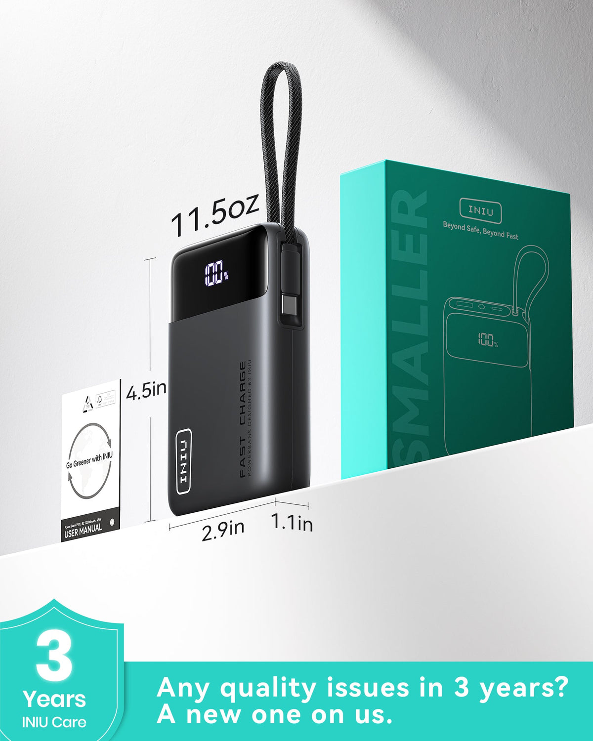 INIU Carry Power Bank 20000mAh 45W