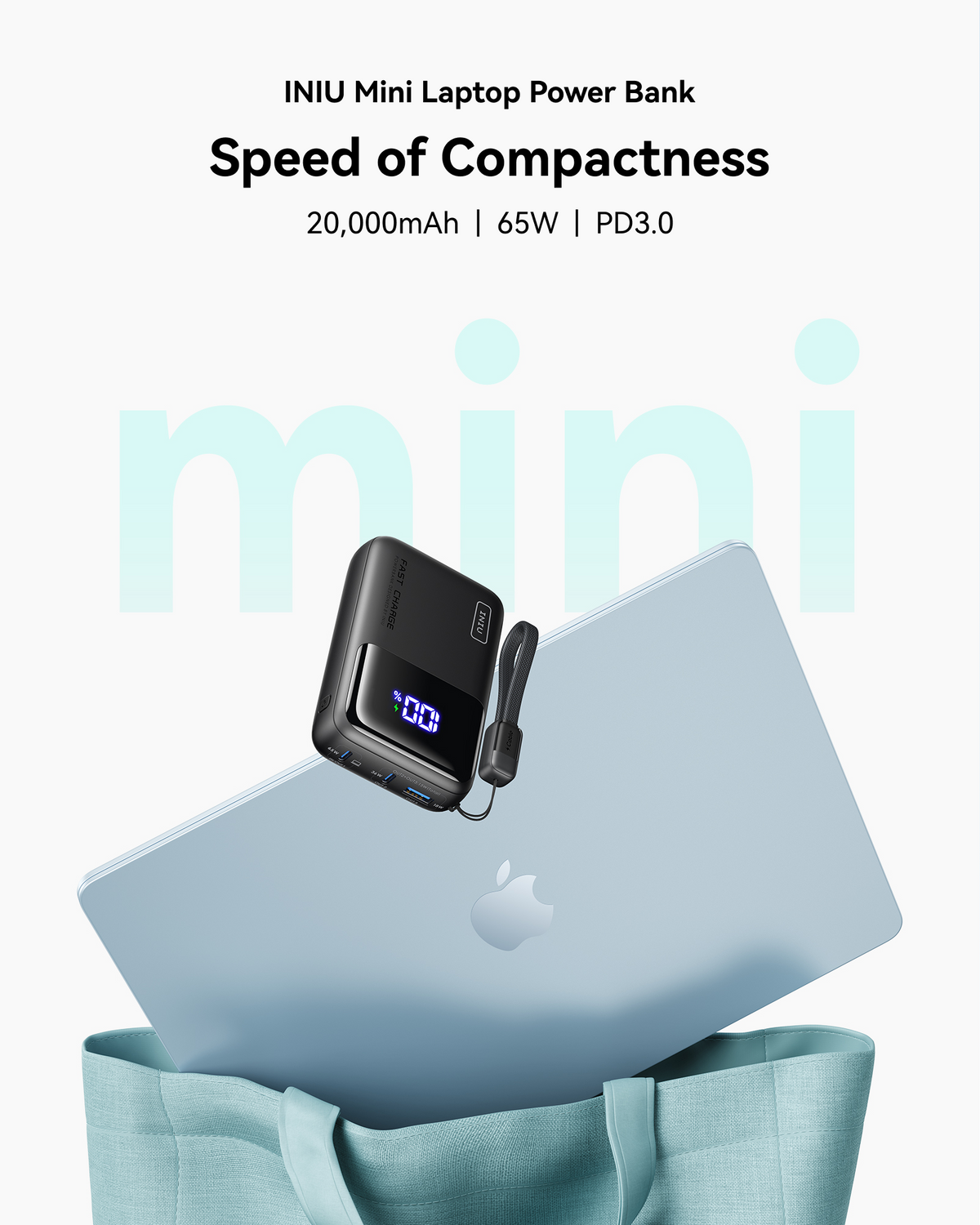 INIU Cougar Smallest Power Bank 20000mAh 65W