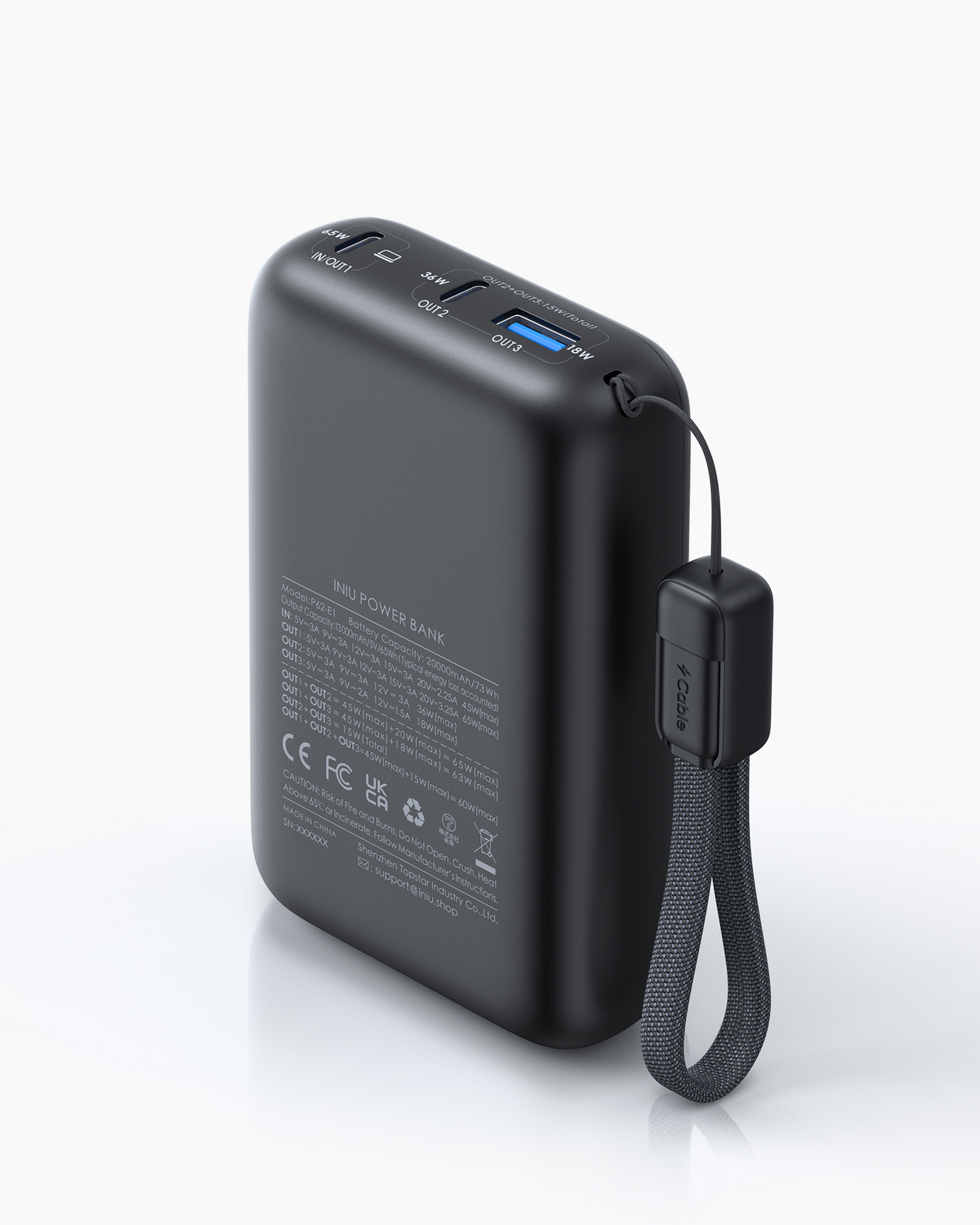 INIU Cougar Smallest Power Bank 20000mAh 65W