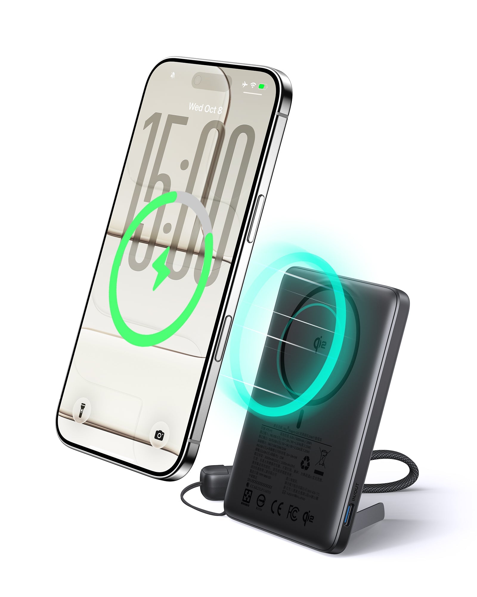 INIU Qi2 Magnetic Power Bank, Market's Slimmest 5000mAh Portable Charger