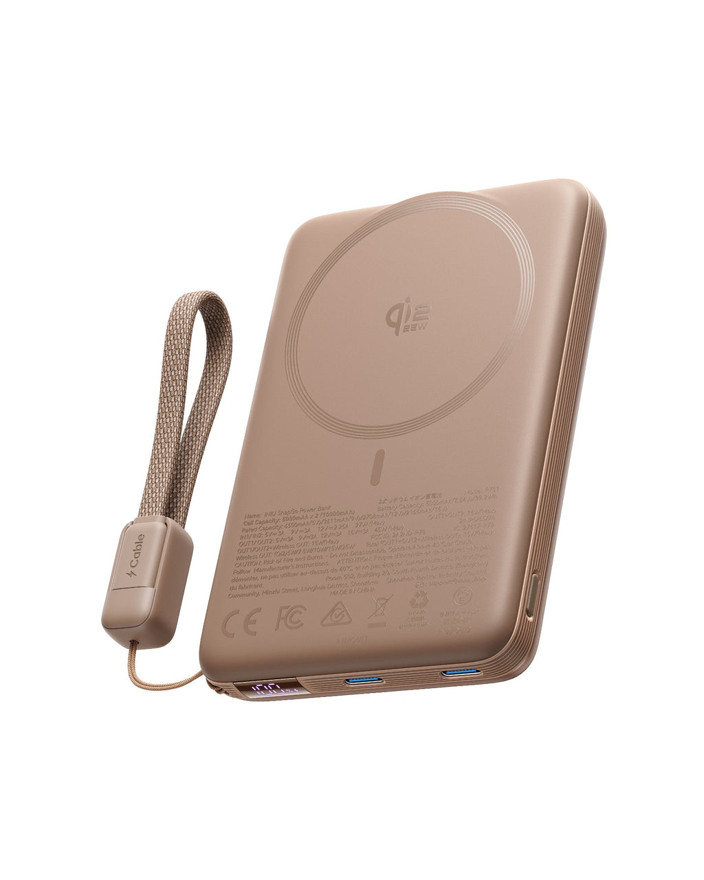 INIU SnapGo Air Magnetic Power Bank 10000mAh 25W, Qi2.2 MagSafe