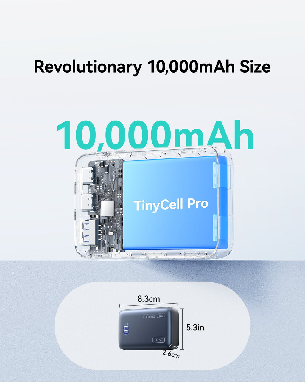 INIU Portable Charger, Palm-Size 10000mAh PD 45W Power Bank