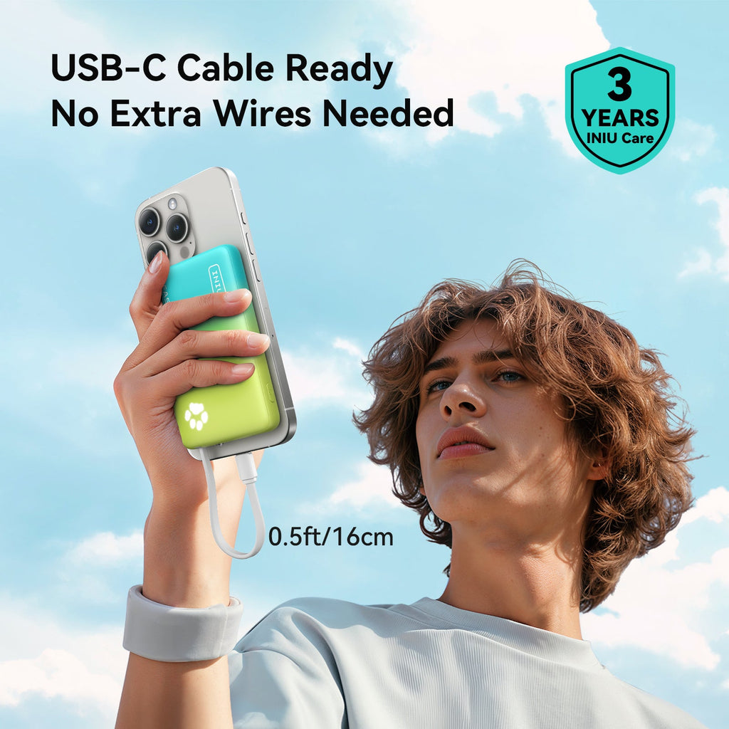 INIU Pawsible Slim Power Bank 10000mAh 45W