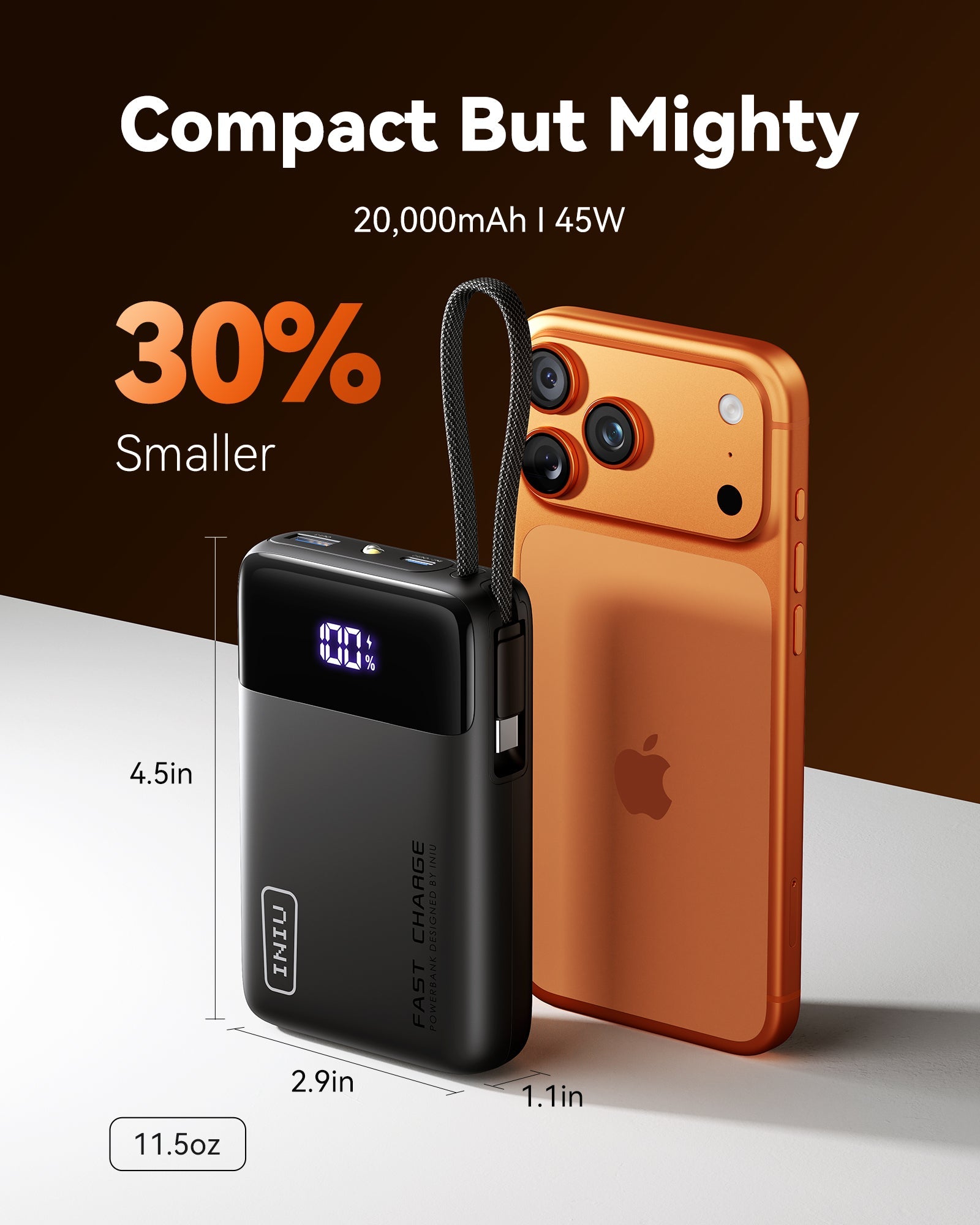 INIU Carry Power Bank 20000mAh 45W