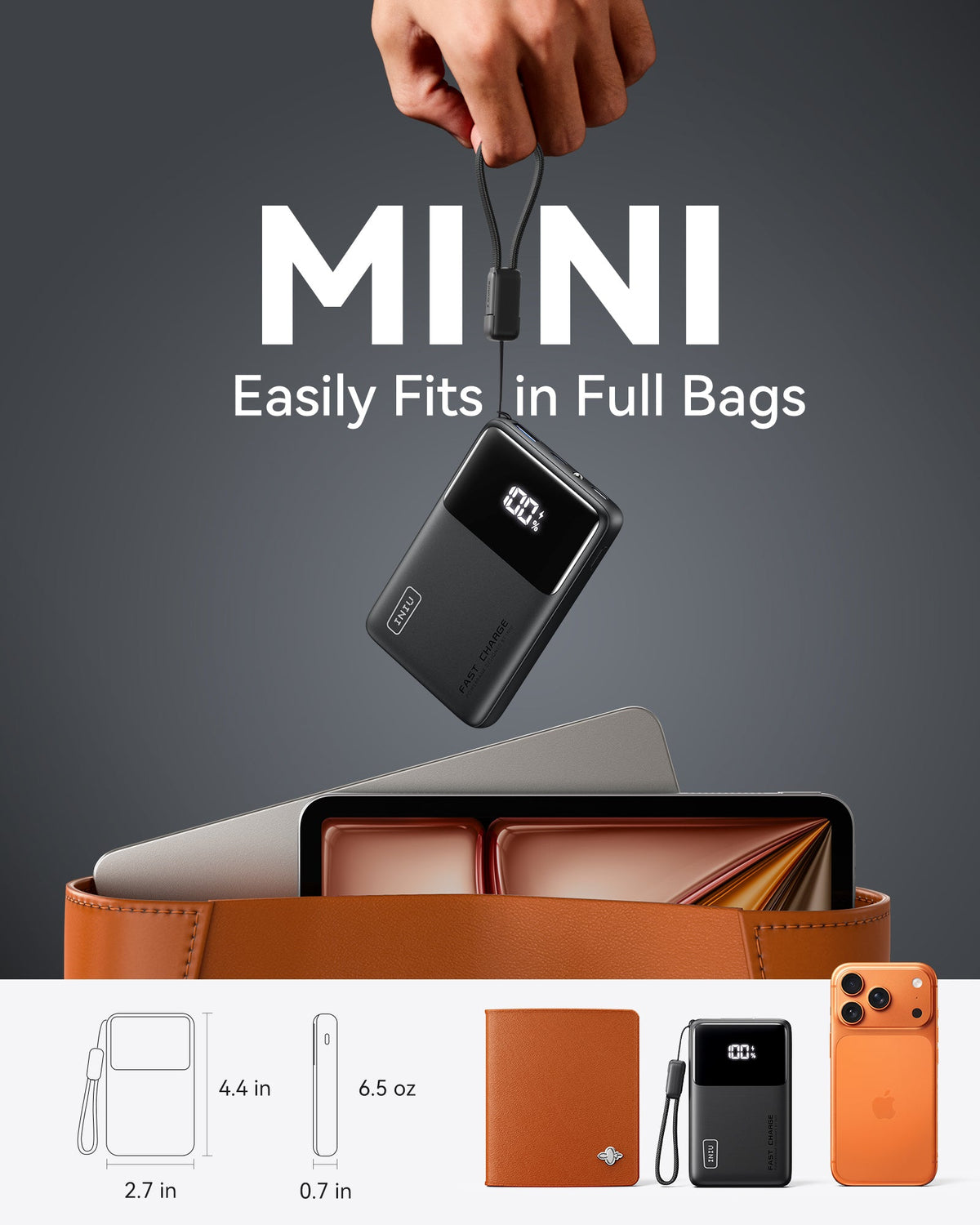 INIU Carry Power Bank Slim 10000mAh 45W