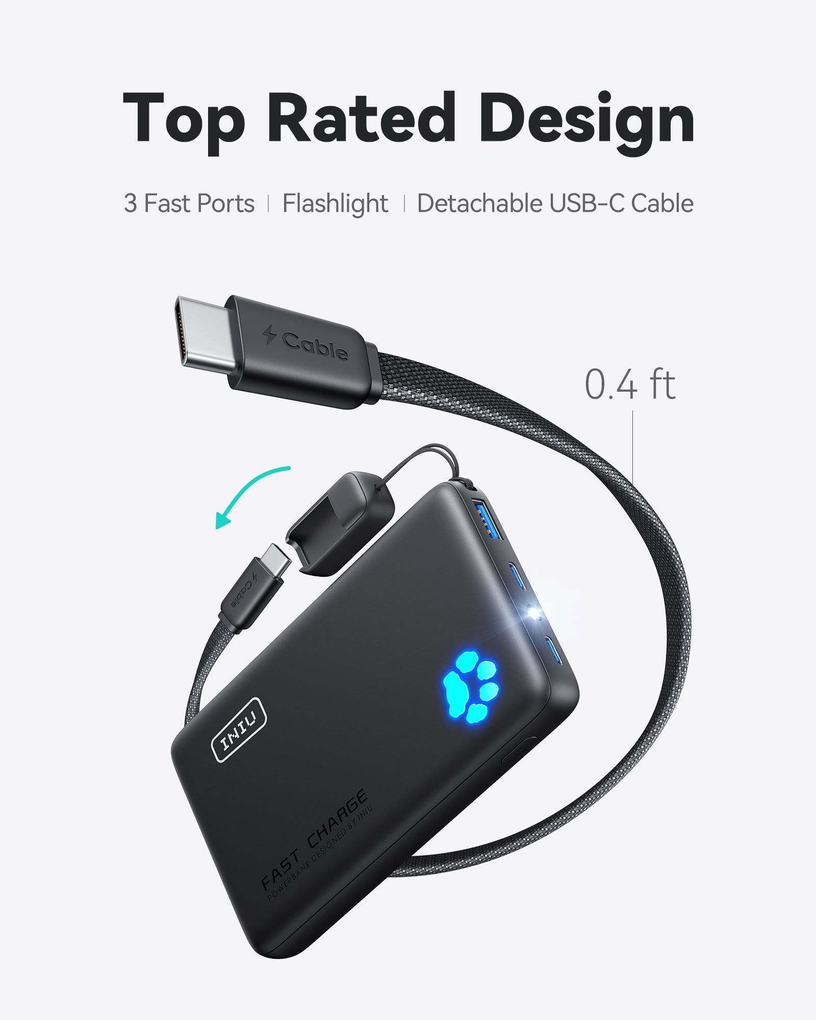 INIU Pawsible Power Bank 10000mAh 45W