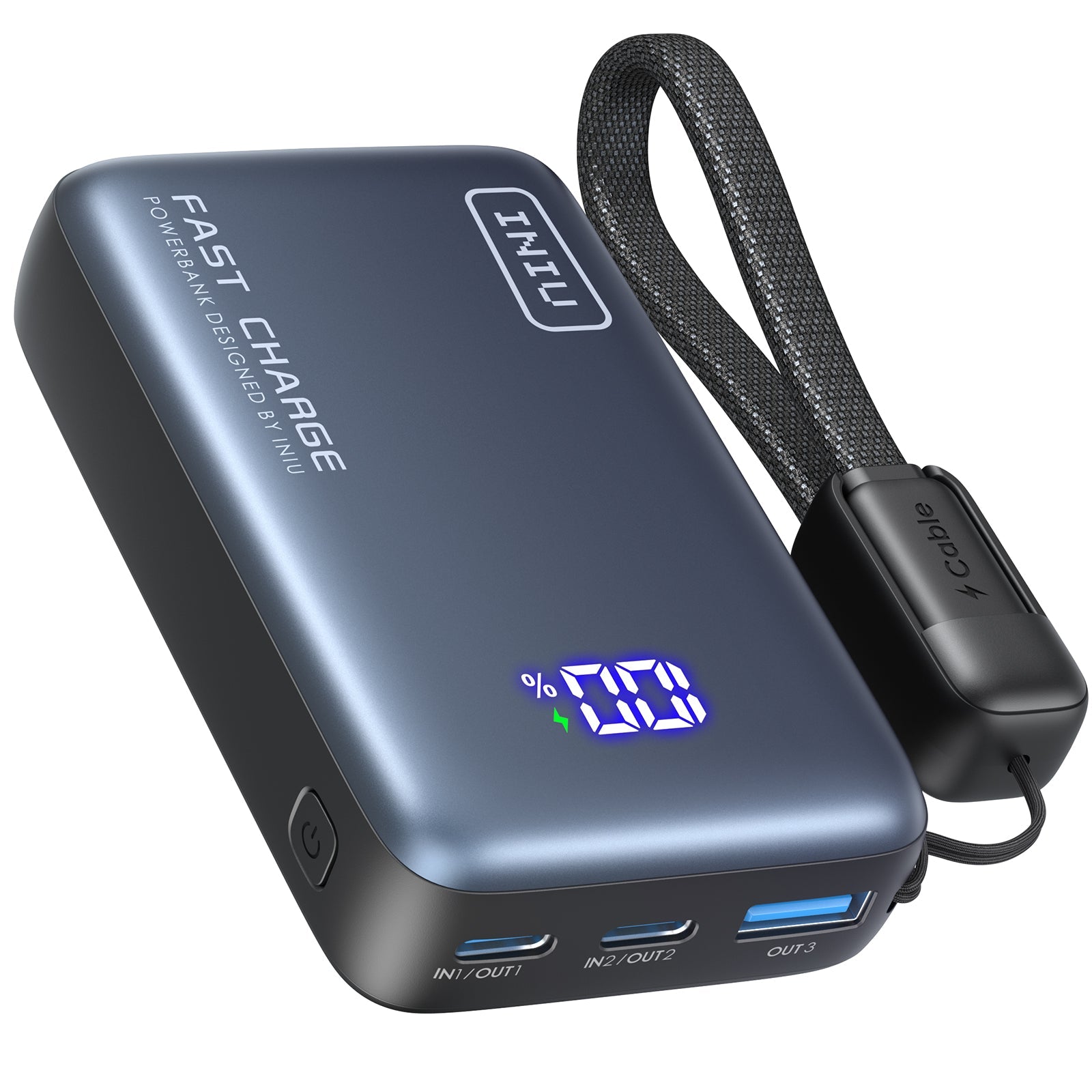 INIU Portable Charger, Palm-Size 10000mAh PD 45W Power Bank