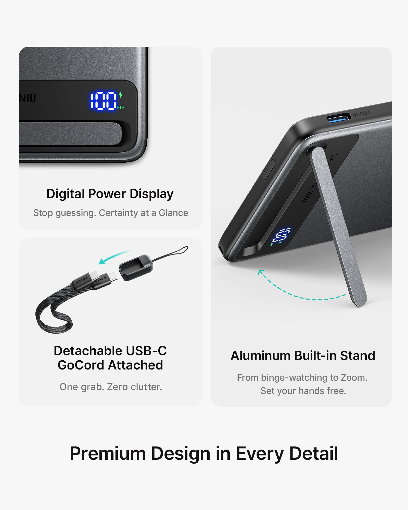INIU Qi2 Magnetic Power Bank, Market's Slimmest 5000mAh Portable Charger