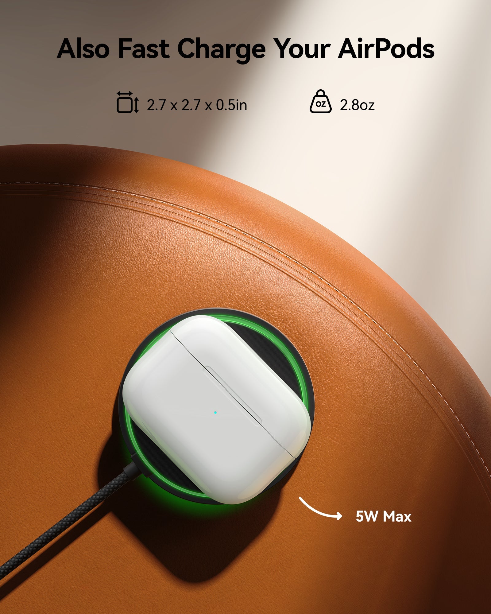 INIU SnapGo W11 Qi2 15W Magnetic LED Wireless Charger