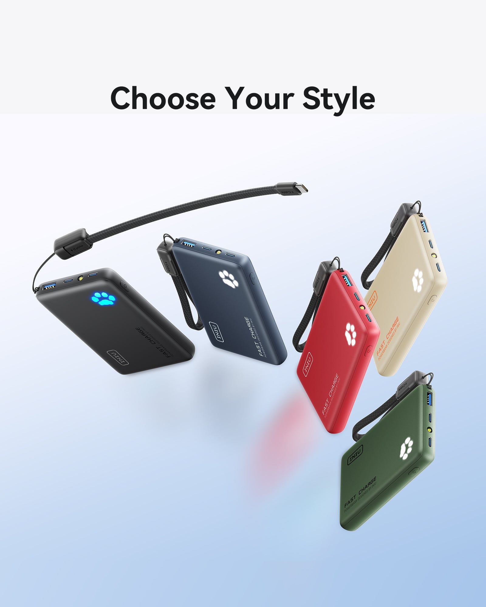 INIU Pawsible Power Bank 10000mAh 45W