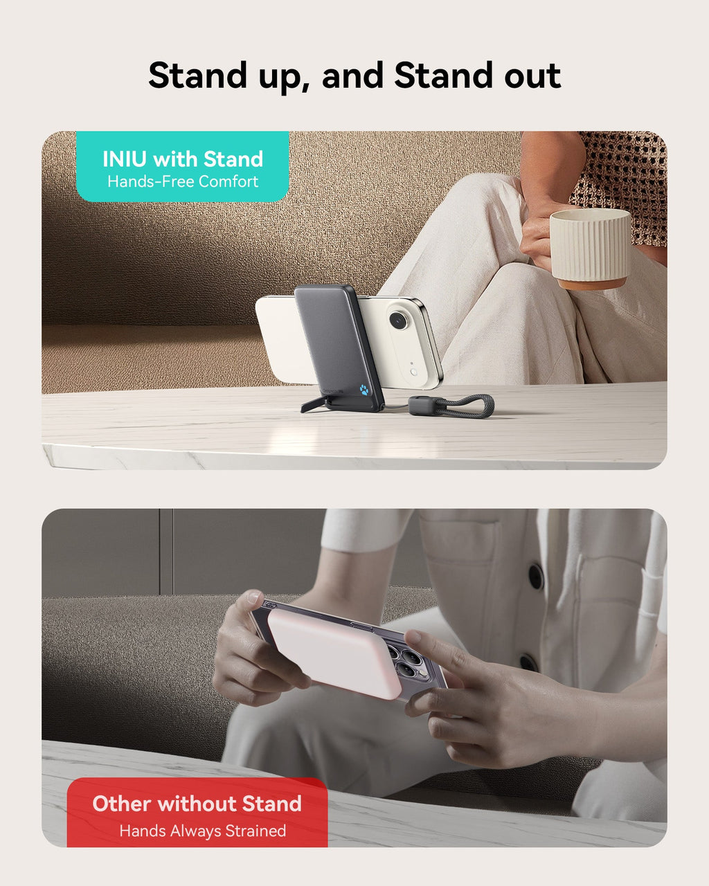 INIU SnapGo Slim Magnetic Power Bank 5000mAh 15W, MagSafe