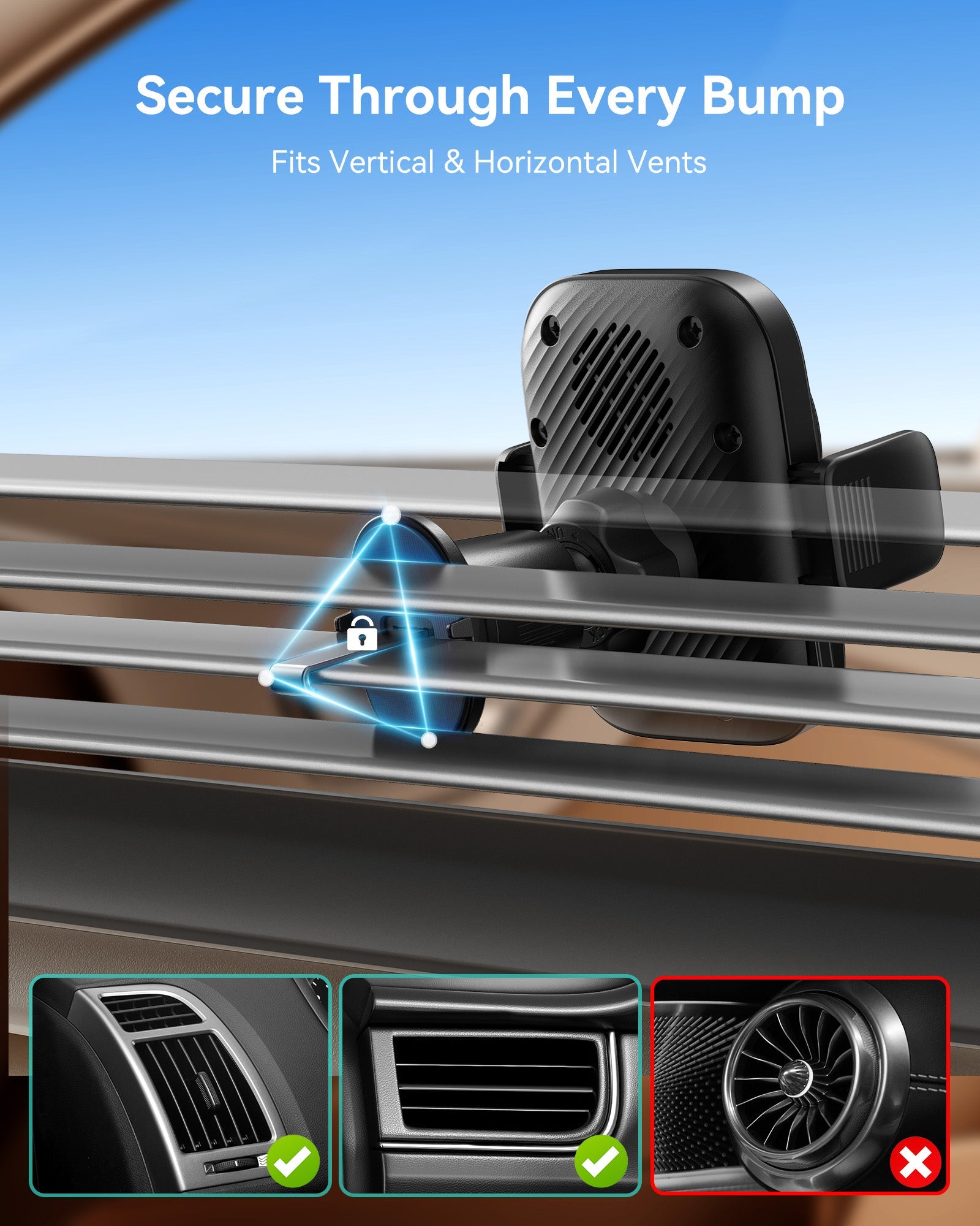 INIU SnapGo V11 Qi2 15W Magnetic Wireless Car Charger