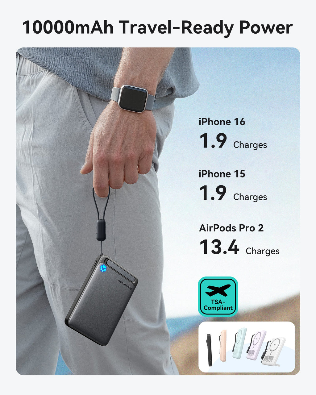 INIU SnapGo P73 Wireless Charger Qi2 15W 10000mAh (2-Pack)