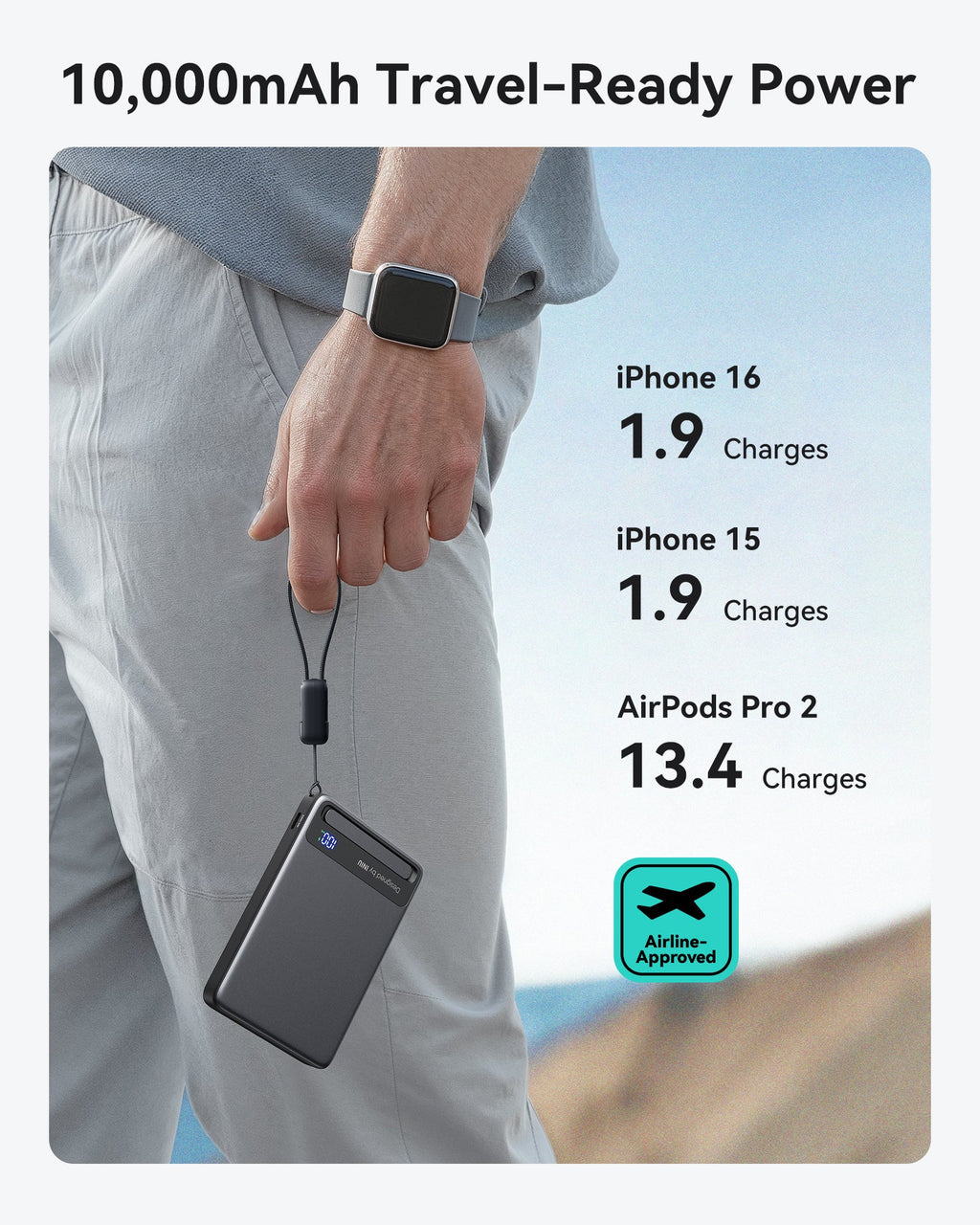 INIU Qi2 Magnetic Power Bank, Market's Slimmest 10000mAh Portable Charger