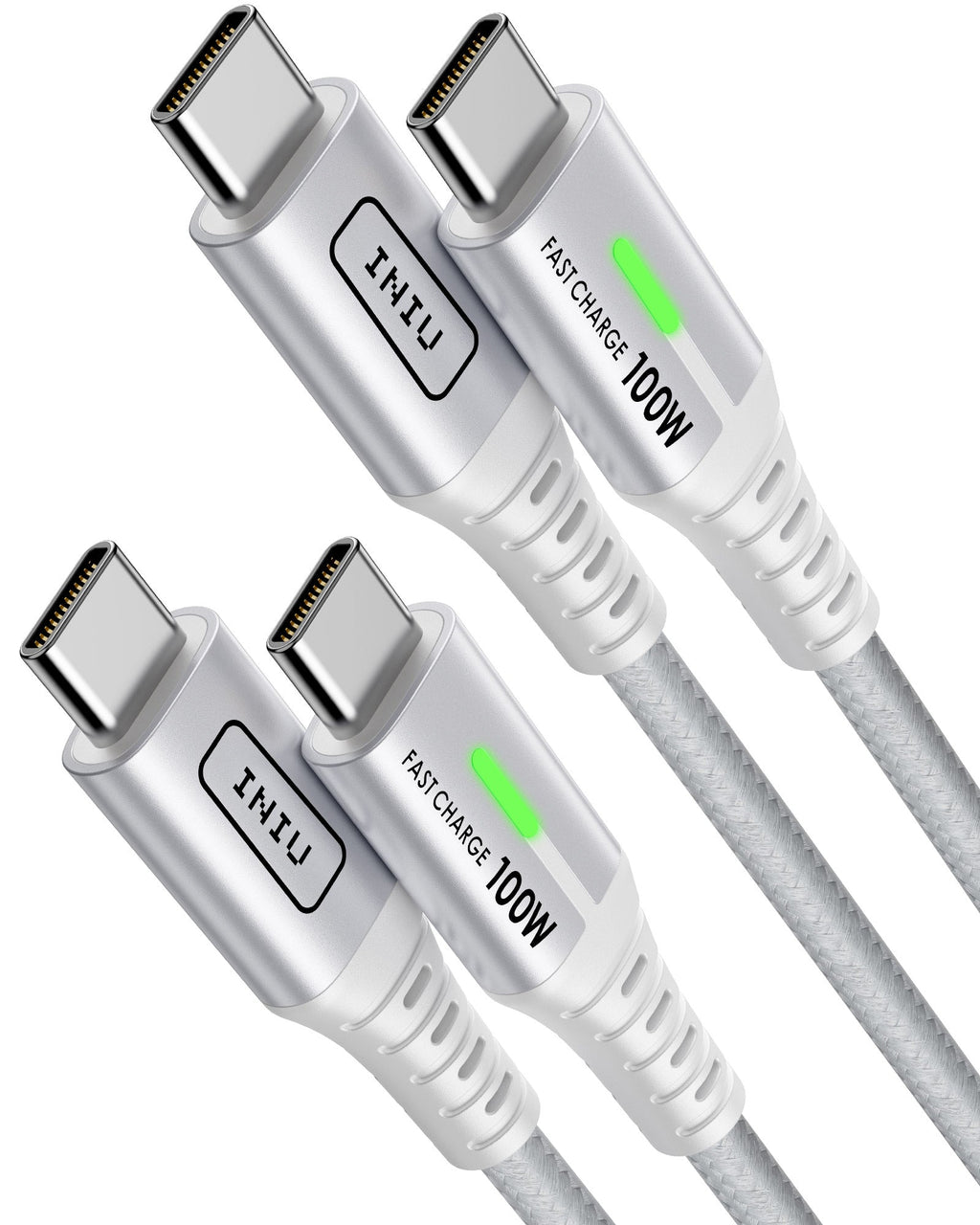 INIU D5CC 100W USB C to C Cable (6.6ft, 2-Pack)