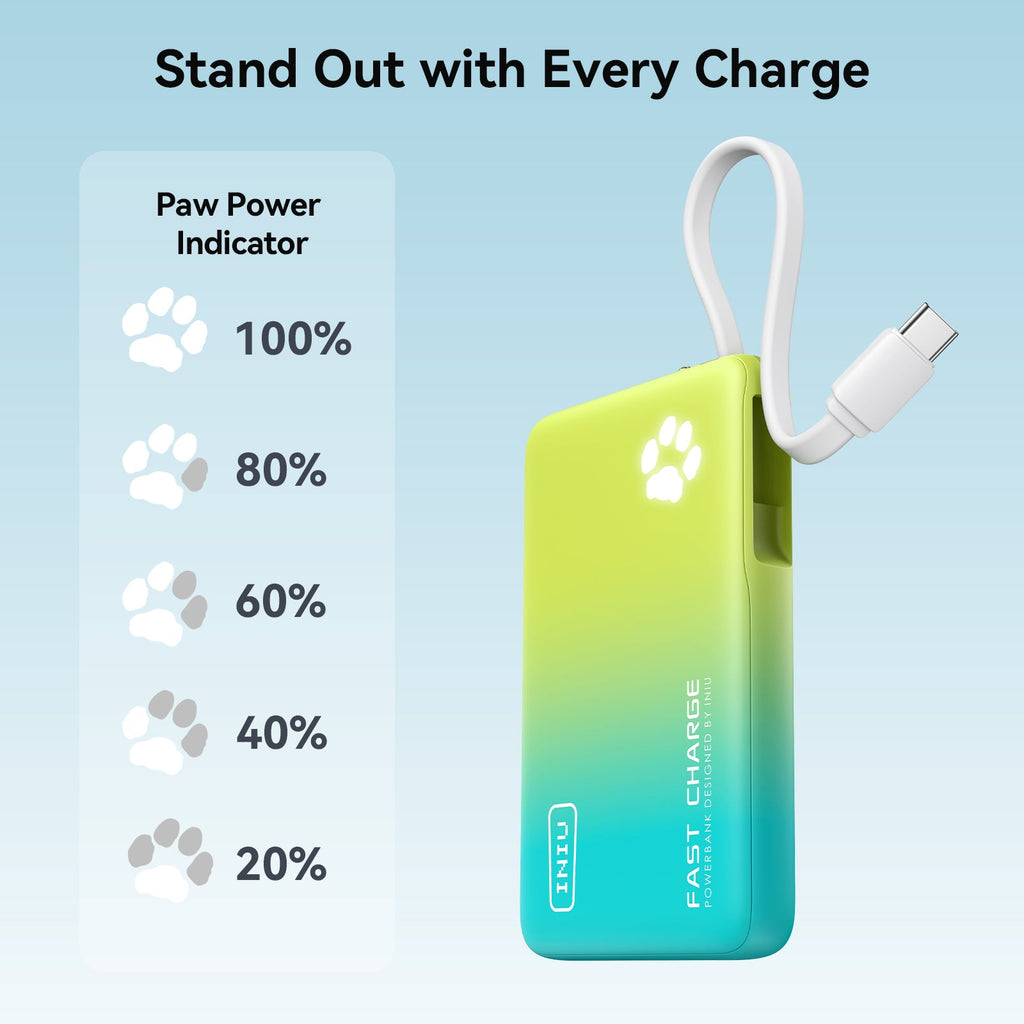 INIU Pawsible Slim Power Bank 10000mAh 45W