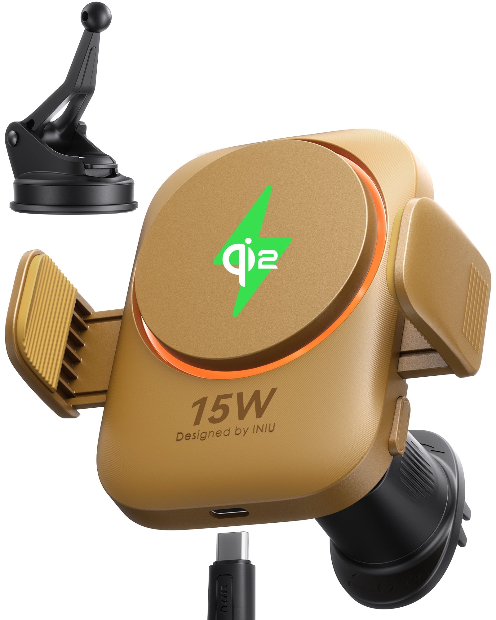 INIU SnapGo V11 Qi2 15W Magnetic Wireless Car Charger