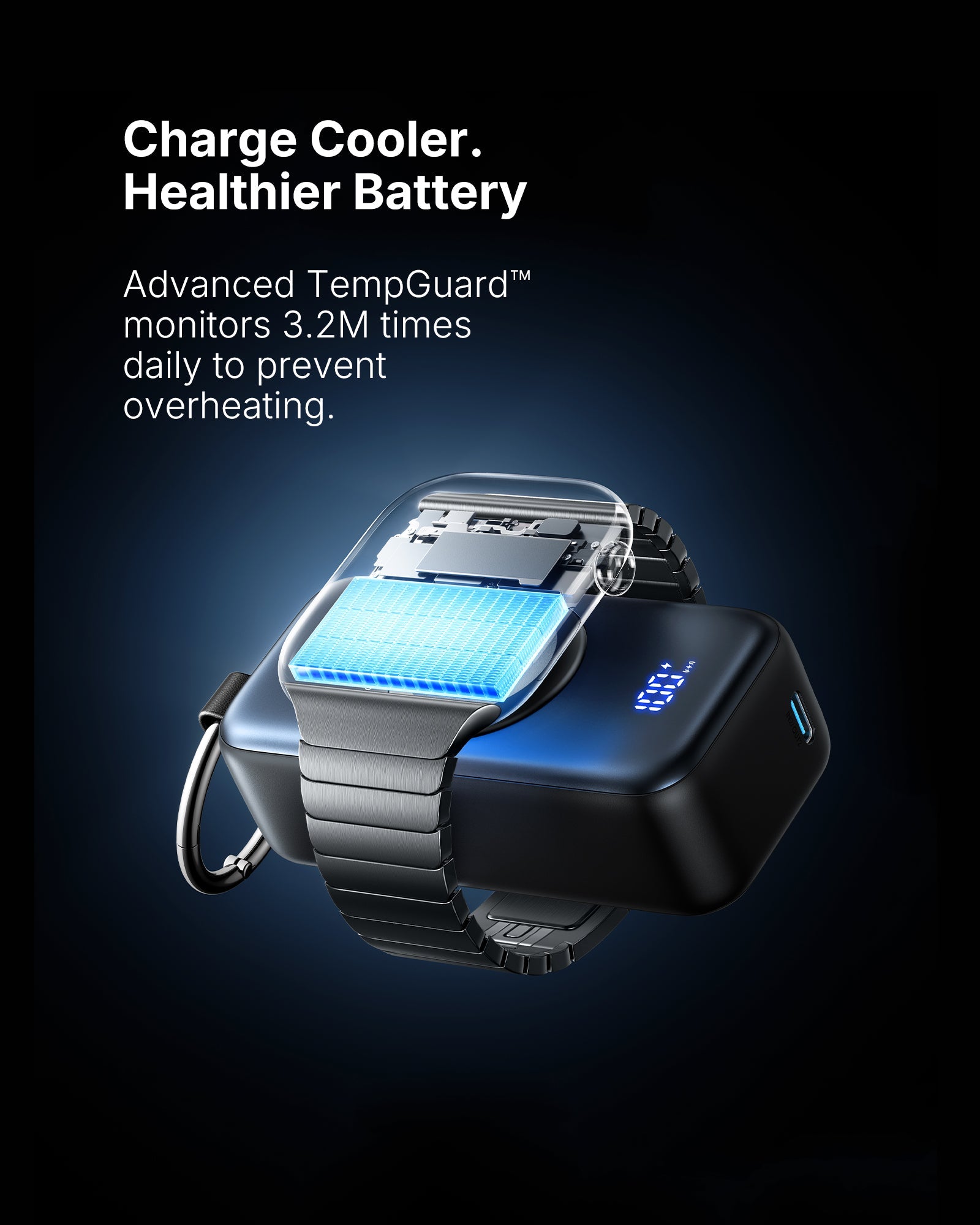 INIU SnapGo Magnetic Power Bank 5000mAh, for Apple Watch