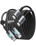 INIU Leopard C11 Braided USB-C to USB-C Cable 100W, 6.6ft / 2m, 2-Pack