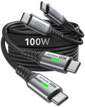 INIU D5CC 100W USB C to C Cable Black (6.6ft, 2-Pack)
