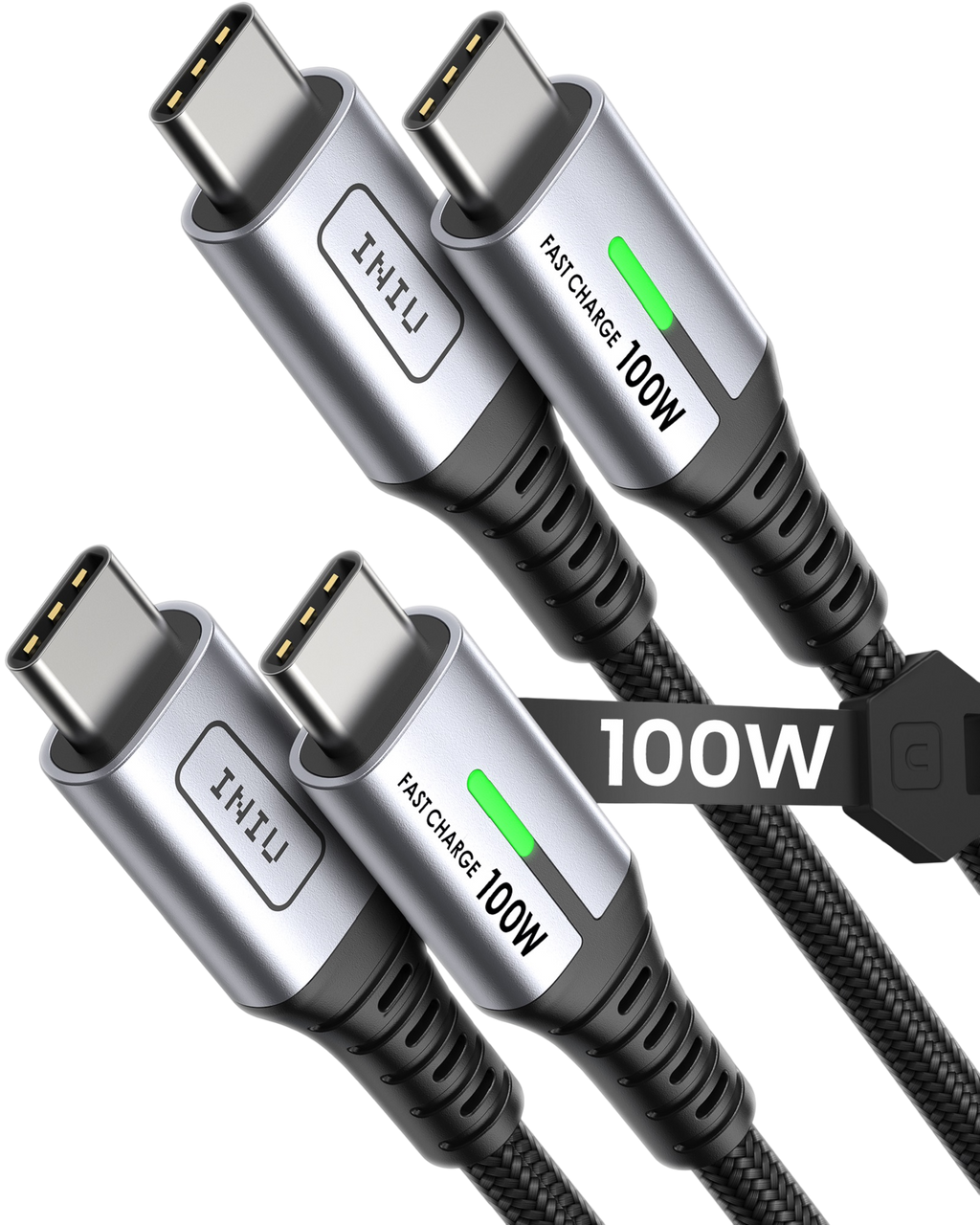 INIU D5CC 100W USB C to C Cable (3.3ft, 2-Pack)
