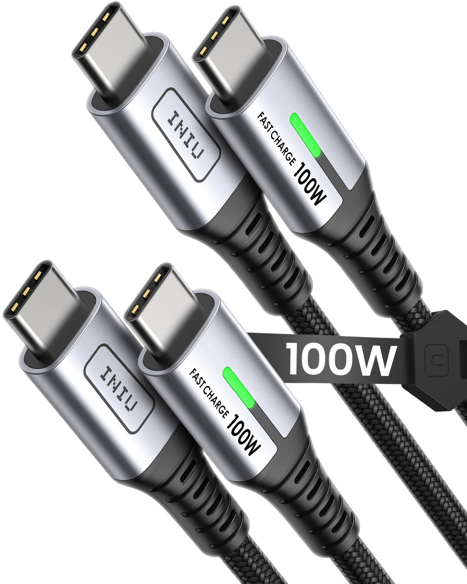 INIU D5CC 100W USB C to C Cable (3.3ft, 2-Pack)
