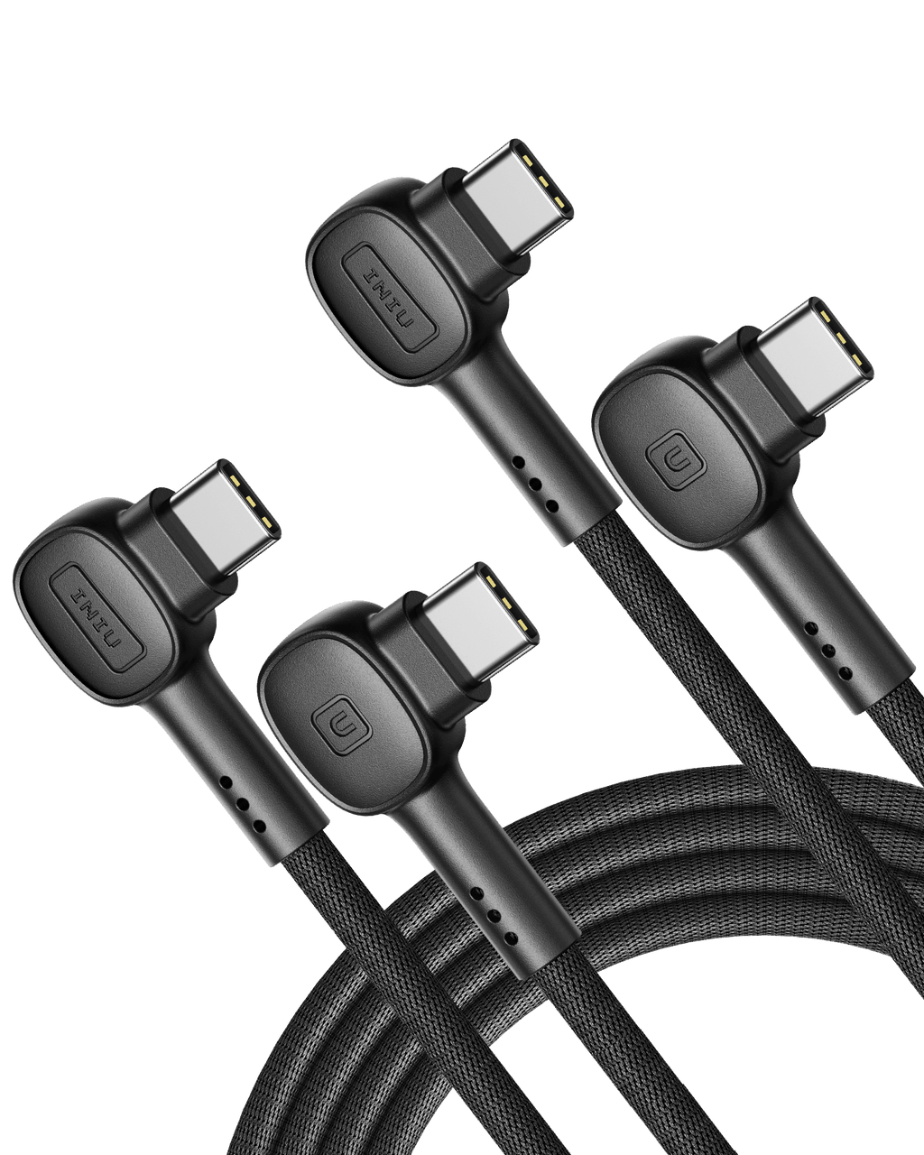 INIU D6CC 90° Design USB C Cable 100W (6.6ft, 2-Pack)