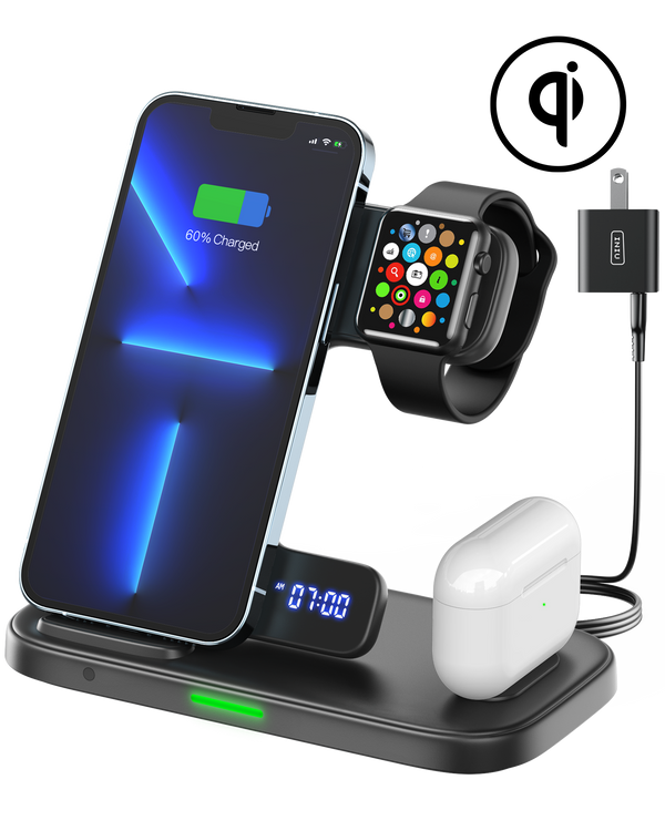 INIU 3-in-1 Wireless Charger 15W, for iPhone Apple Watch AirPods