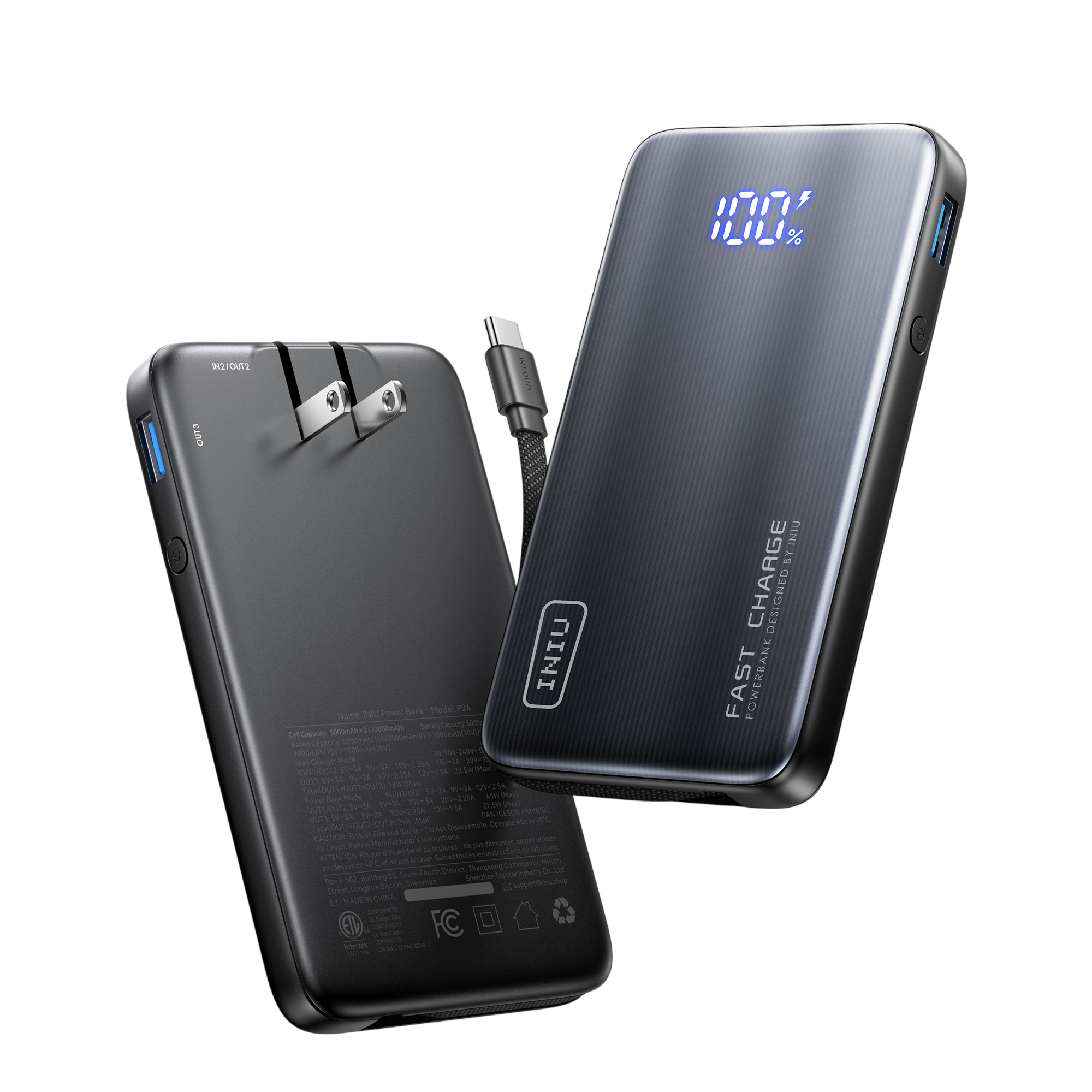 INIU Multi Power Bank 10000mAh 45W