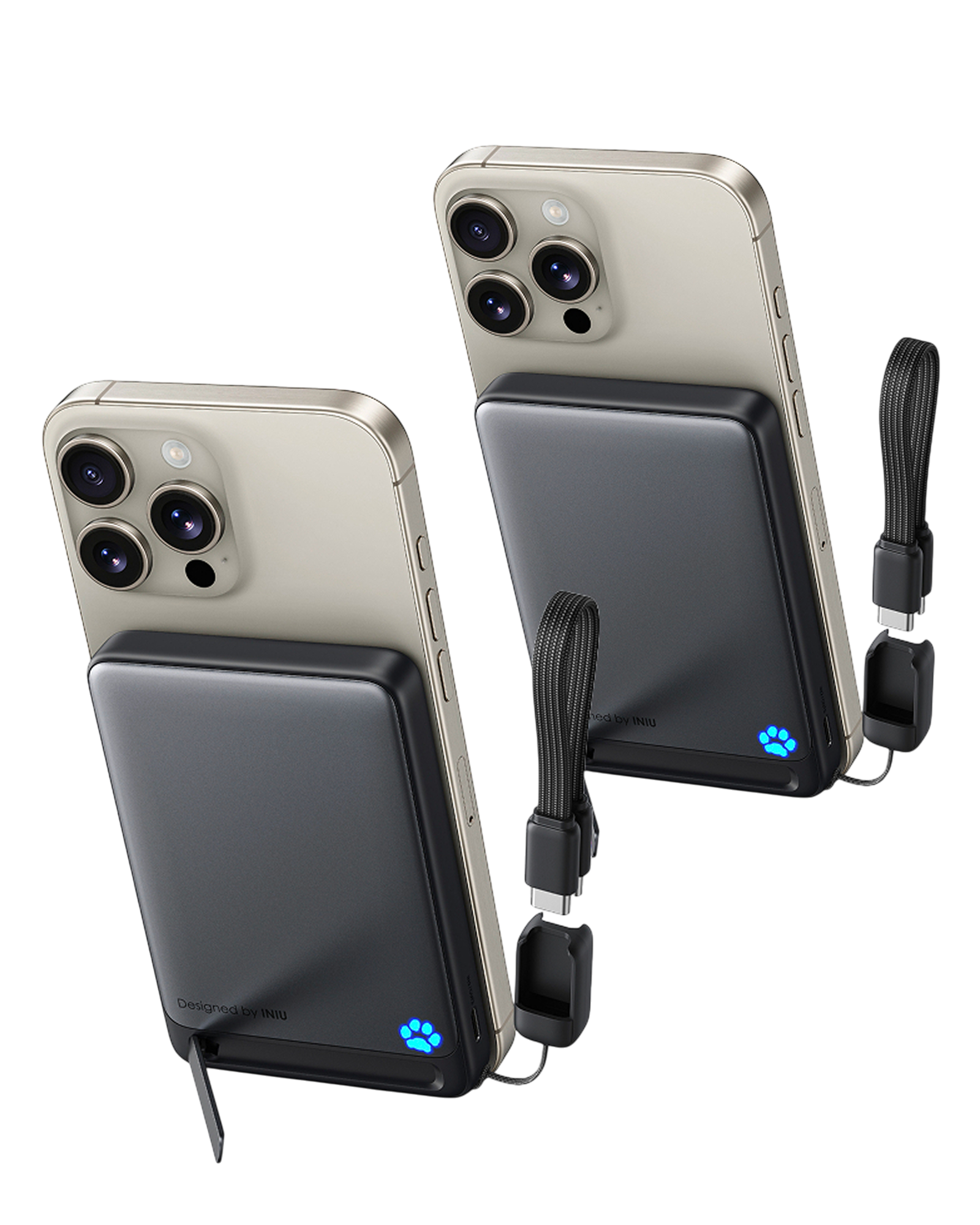 INIU SnapGo P73 Wireless Charger Qi2 15W 10000mAh (2-Pack)