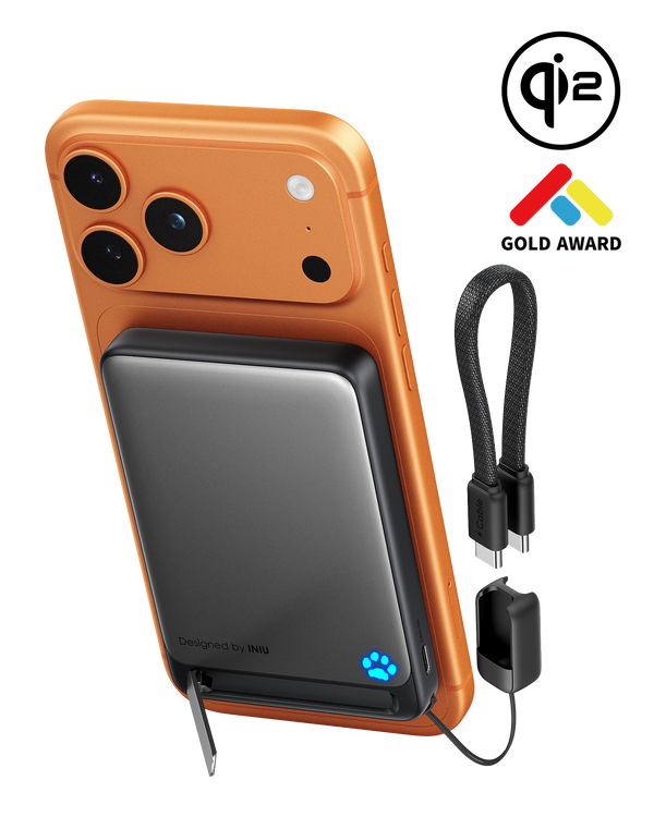 INIU SnapGo Magnetic Power Bank 10000mAh 15W, Qi2 MagSafe