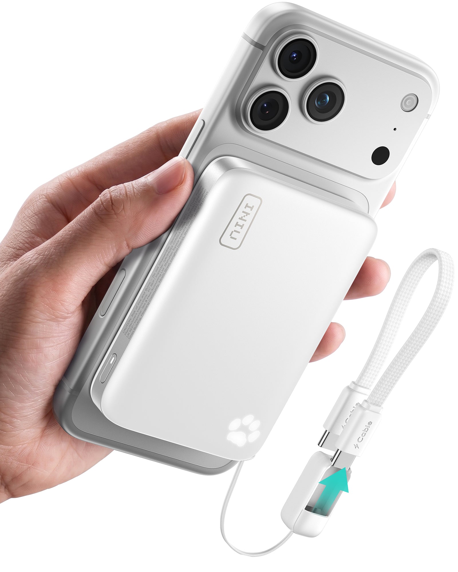 INIU SnapGo Compact Magnetic Power Bank 10000mAh 25W, Qi2.2 MagSafe