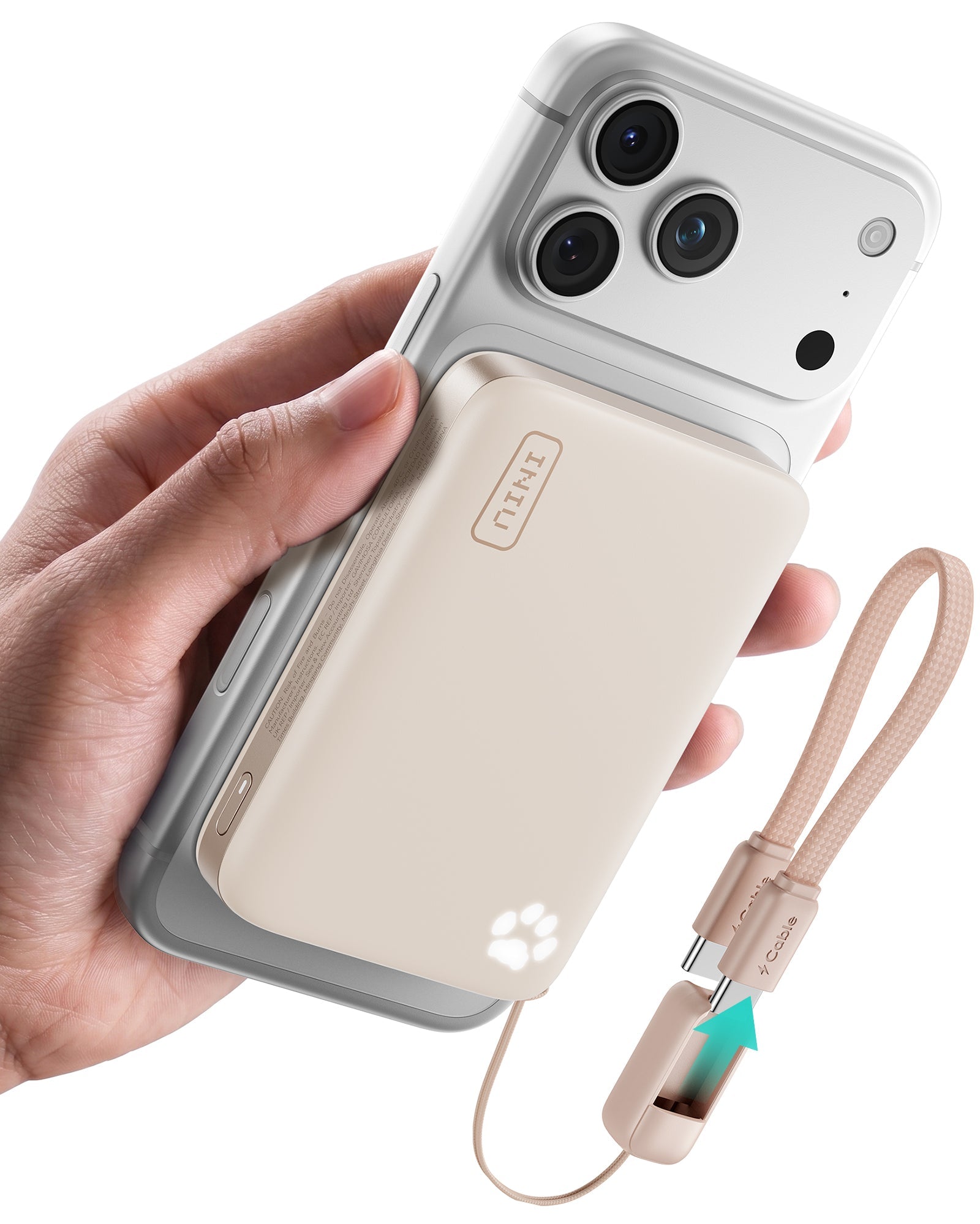 INIU SnapGo Compact Magnetic Power Bank 10000mAh 25W, Qi2.2 MagSafe