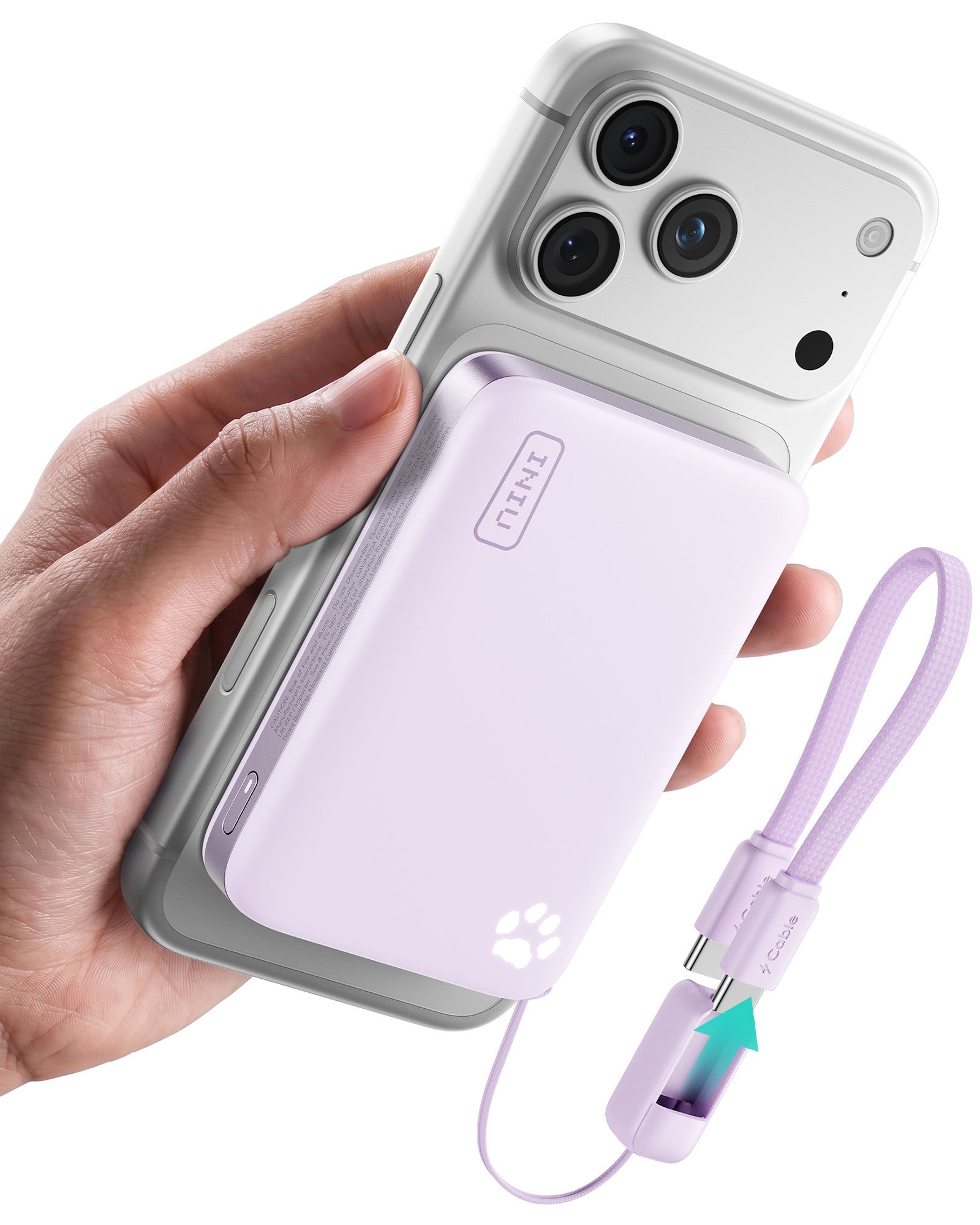 INIU SnapGo Compact Magnetic Power Bank 10000mAh 25W, Qi2.2 MagSafe