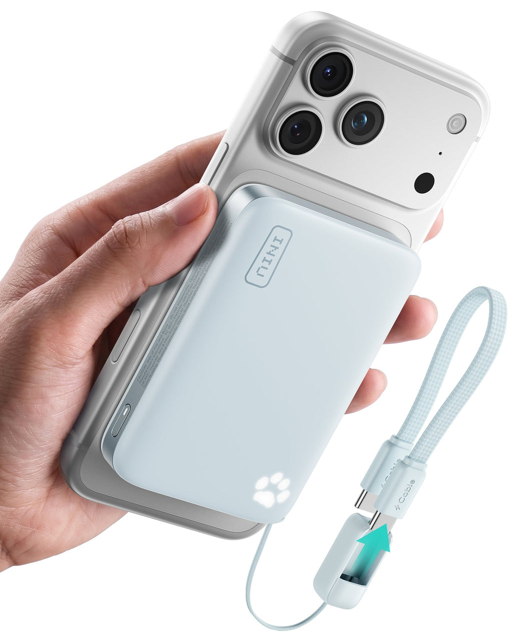 INIU SnapGo Compact Magnetic Power Bank 10000mAh 25W, Qi2.2 MagSafe