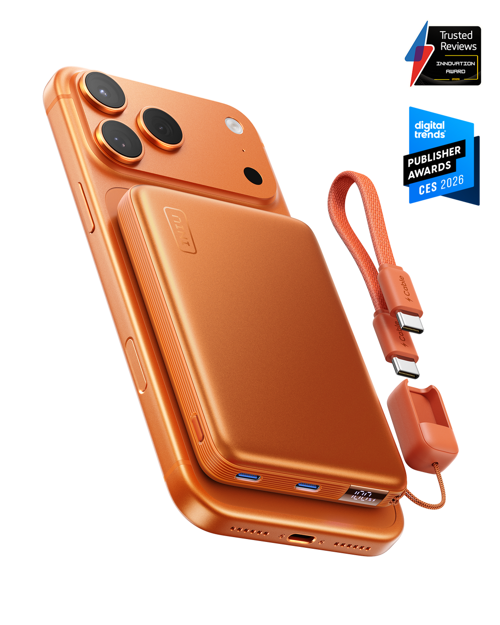 INIU SnapGo Air Magnetic Power Bank 10000mAh 25W, Qi2.2 MagSafe