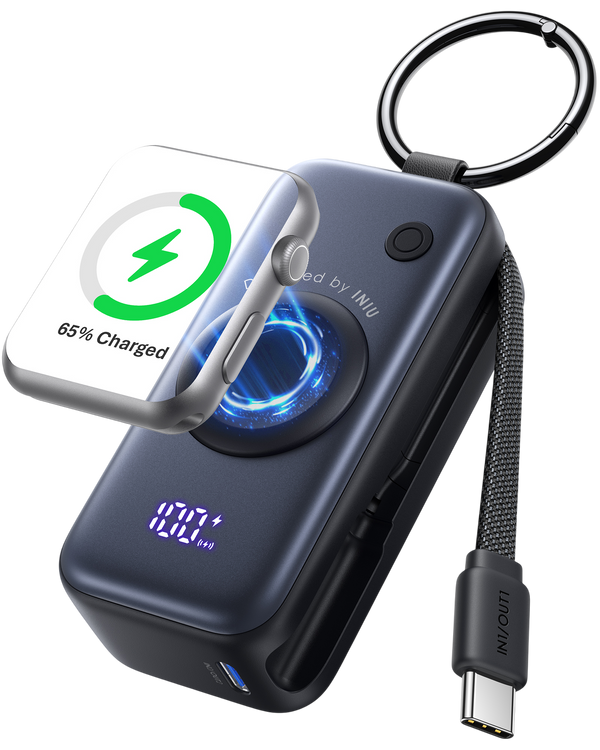 INIU SnapGo Magnetic Power Bank 5000mAh, for Apple Watch