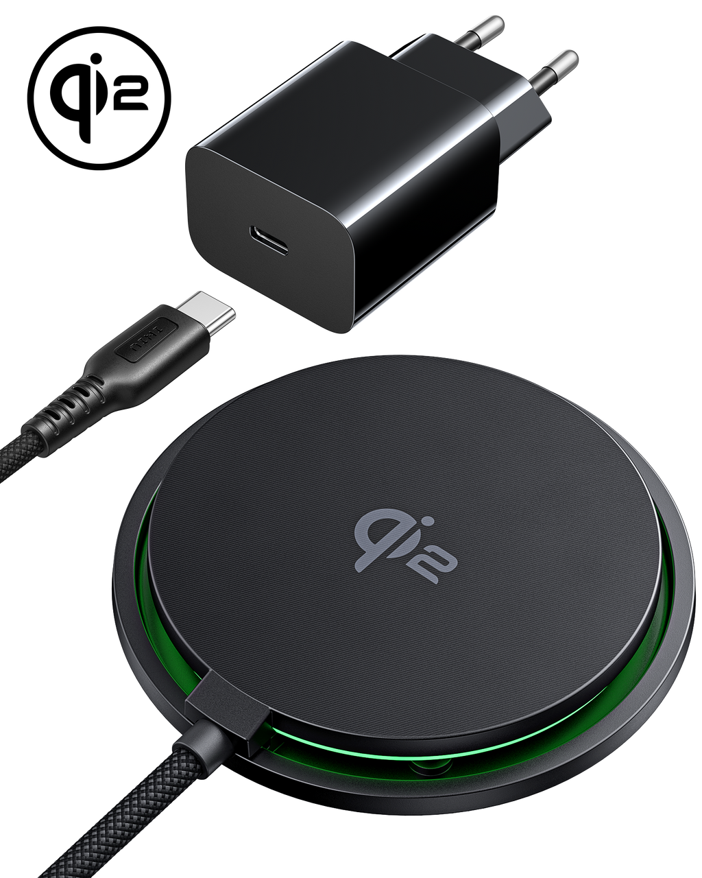 INIU SnapGo W11 Qi2 15W Magnetic LED Wireless Charger