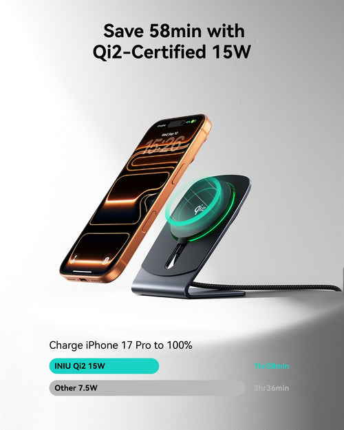 INIU SnapGo W21 Qi2 15W Magnetic Wireless Charger