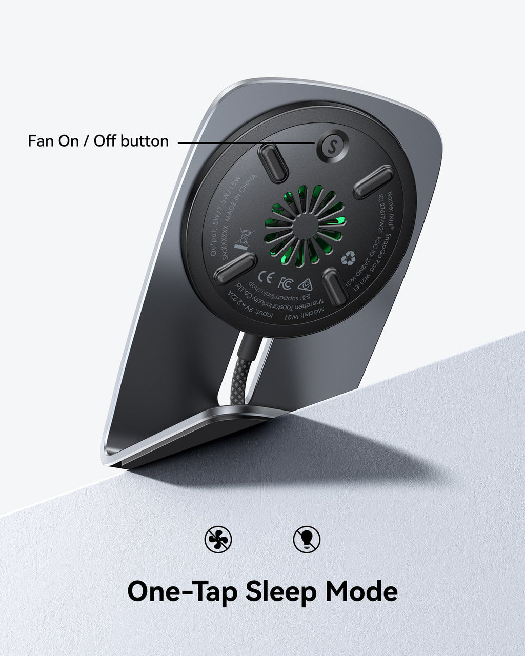 INIU SnapGo W21 Qi2 15W Magnetic Wireless Charger