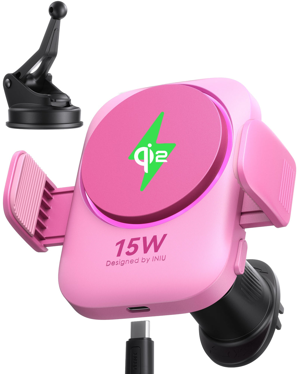 INIU SnapGo V11 Qi2 15W Magnetic Wireless Car Charger