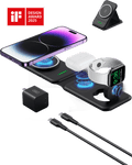 INIU SnapGo WI222 3 in 1 Wireless Charging Pad & Stand, 15W Magnetic Multifunction